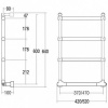 полотенцесушитель margaroli sole 5124704crnb электрический box, 63х53 см, цвет хром