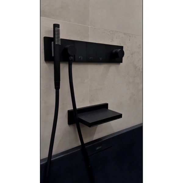 термостат для ванны boheme zodiac 133-sys-b встраиваемый, черный матовый