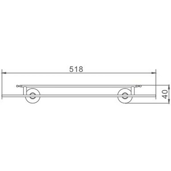 Стеклянная полка Haiba HB1707 цвет хром