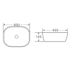 раковина-чаша belbagno 50 bb1302-h311 серая матовая