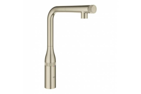 смеситель для кухни grohe essence smartcontrol 31615en0 с выдвижным l-образным изливом, никель, матовый