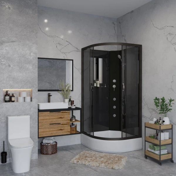 душевая кабина niagara classic 90x90 ng-6501-14bkg с гидромассажем