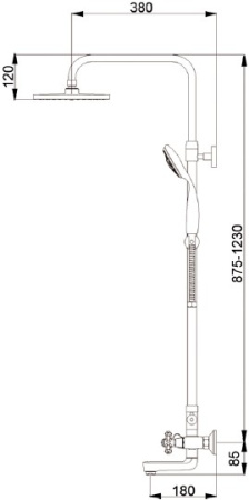 душевая стойка raiber r08 r0803