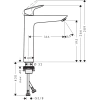 смеситель для раковины без донного клапана hansgrohe logis 71091670