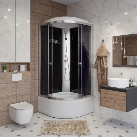 душевая кабина niagara eco 100x100 e100/40/tn без гидромассажа