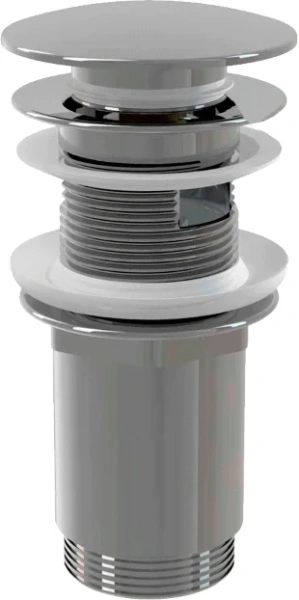 Донный клапан AlcaPlast A392C для раковины, с переливом, хром