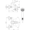 смеситель для ванны с душем vidima сева м ba022aa