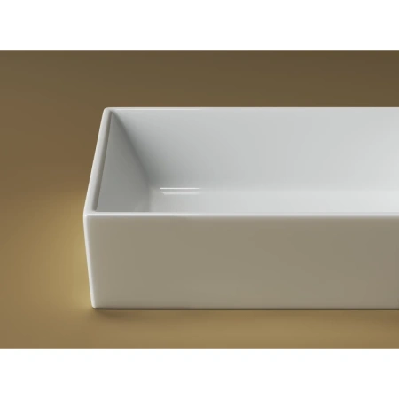 раковина ceramicanova element cn5013 накладная, 59x39 см, белая