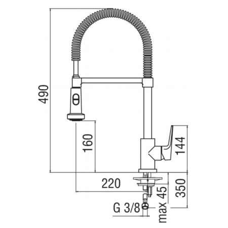 смеситель для кухни nobili nobi nb84300/3cr