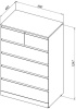 комод aquanet сканди 80 дуб крафт (6 ящиков)