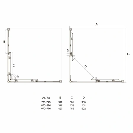 душевой уголок veconi vianno 90×195 см rv47-90-01-c4