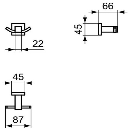 крючок ideal standard iom square e2193aa хром