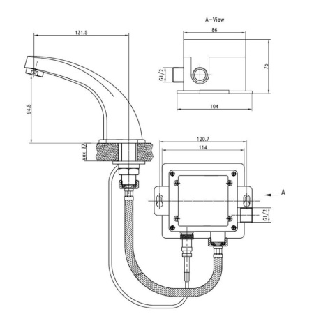 смеситель для раковины kaiser sensor 38111 хром