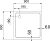 акриловый поддон 90x90 см cezares tray-a-a-90-15-w0