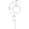 кольцо для полотенец haiba hb1904 цвет хром