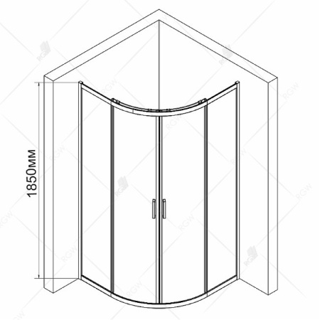 душевой уголок rgw classik cl-53 90х90 06095399-11 профиль хром стекло прозрачное