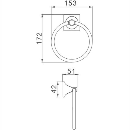 кольцо для полотенец haiba hb8504 цвет хром