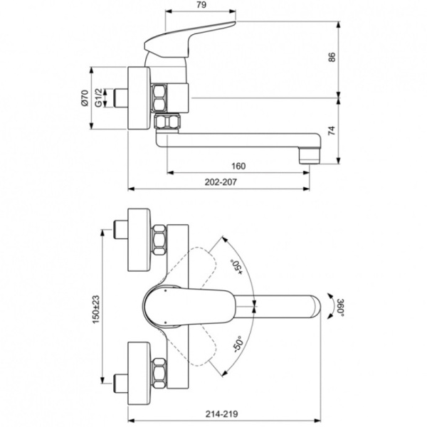 смеситель для раковины ideal standard ceraflex b1717aa