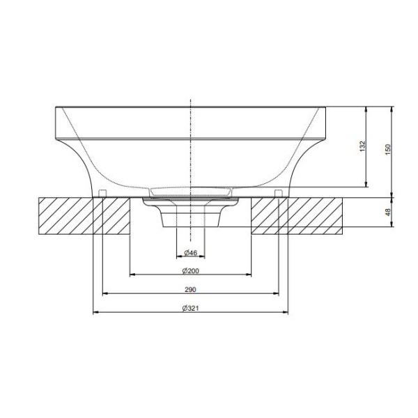 раковина gessi origini 66601#521 cristalplant белый матовый