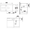 кухонная мойка blanco metra 5 s-f антрацит 519097
