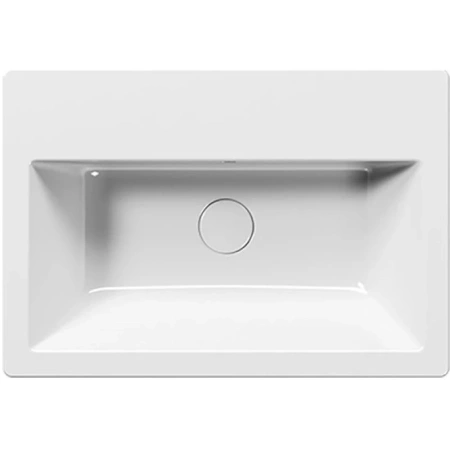 раковина gsi kube x 9433111 встраиваемая сверху, 58x40 см, bianco lucido (белый глянец)