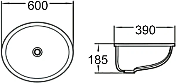 раковина 60x39 см santiline sl-3002