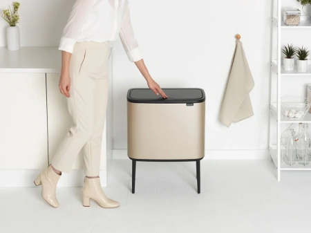 мусорное ведро brabantia bo touch bin 304583 36 л, шампань