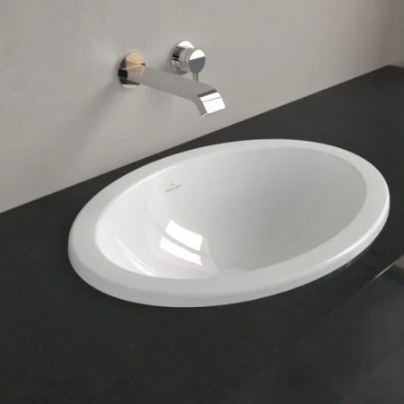 раковина villeroy & boch loop & friends 4a620001 встраиваемая сверху, 57х41 см, белая