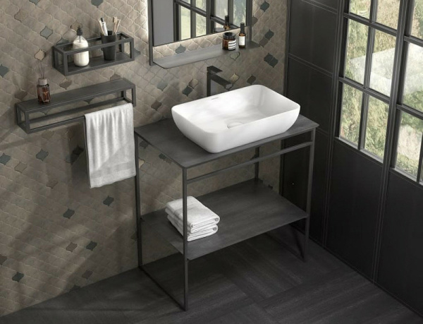 полка kerama marazzi plaza next 35 pl.n.sh.35\blk черная матовая