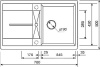 кухонная мойка lava l6 scandic (серый)