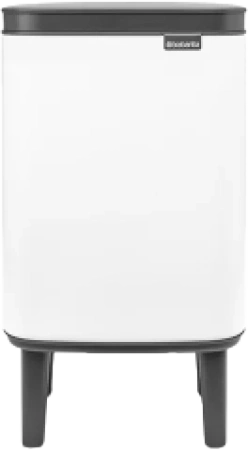 мусорное ведро brabantia bo hi 227042 4 л, белое