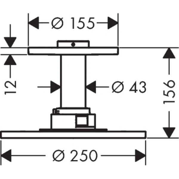 верхний душ 250 мм axor showersolutions 35286000