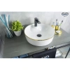 раковина в ванную накладная 43 см ceramalux d1306h011 белая с золотой каймой
