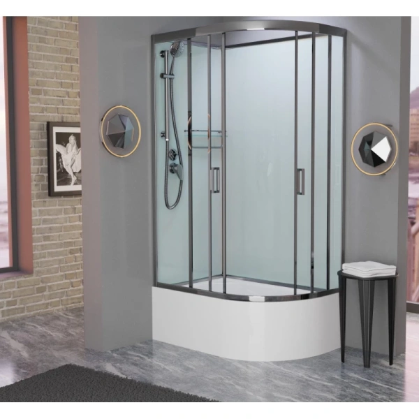 душевая кабина 120x80x215 см frank f412/2l brilliant 188009 прозрачное