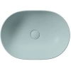 раковина gsi pura 886015 накладная, 50x35 см, ghiaccio opaco (голубой матовый)