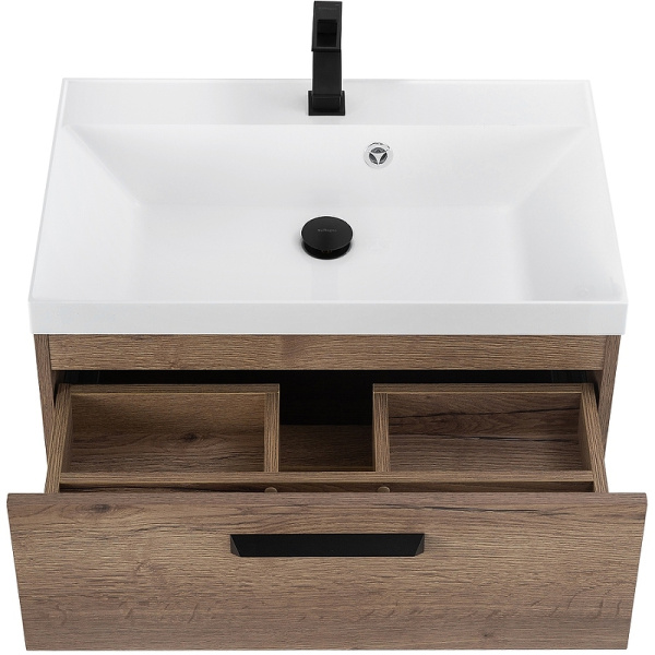 тумба под раковину belbagno aurora 70 aurora-700-2c-so-rt подвесная rovere tabacco