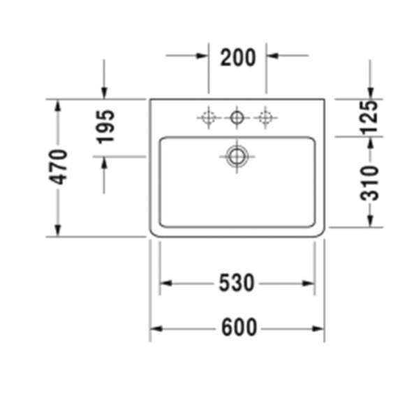 раковина накладная/подвесная duravit vero 0454600073