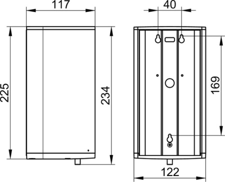 диспенсер для мыла keuco plan 14956 011437 сенсорный, черно-серый, алюминий