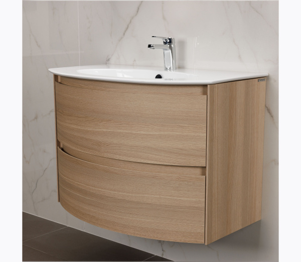 тумба под раковину berloni bagno way round 82 warbs2chd4c 1428 подвесная, цвет rovere natura