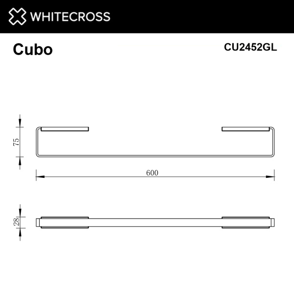 Полотенцедержатель 60 см Cubo CU2452GL золото