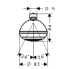 верхний душ hansgrohe crometta 85 green 1jet 28423000