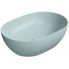 Раковина GSI Pura 886015 накладная, 50x35 см, Ghiaccio opaco (Голубой матовый)