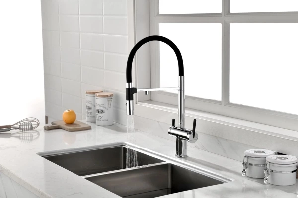 смеситель для кухни с подключением к фильтру paulmark gravity gr213888-cr