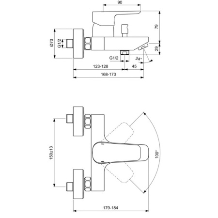 комплект смесителей ideal standard ceraplan iii bd005aa