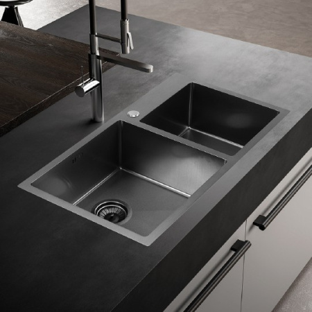кухонная мойка melana s7843hb графит