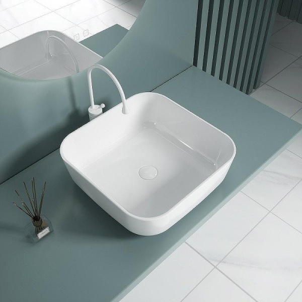 раковина-чаша esbano ercina-n 39 esrnercinw белая глянцевая