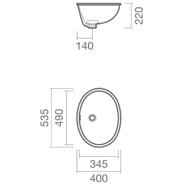 раковина накладная 53.5 см sanitana anadia s10060630500000