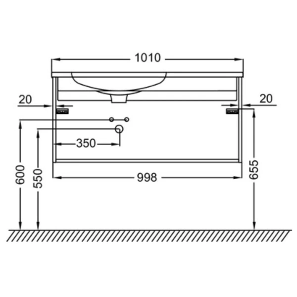 тумба черный глянец 99,8 см jacob delafon madeleine eb2055-j52