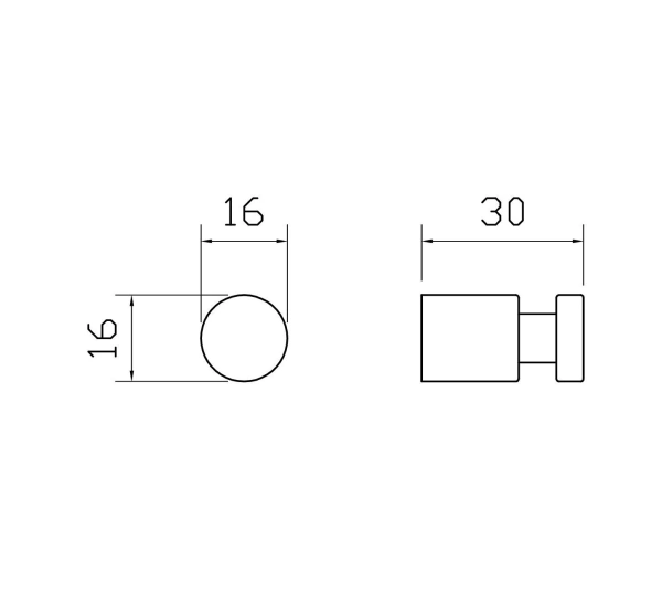 Крючок для ванной WONZON & WOGHAND Easy Хром (WW-8105-1)