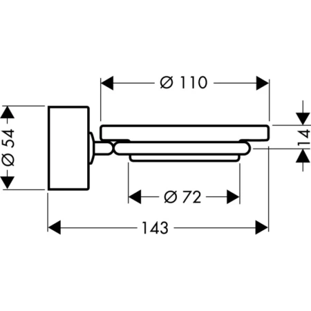 мыльница axor uno 41533000